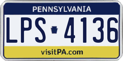 PA license plate LPS4136