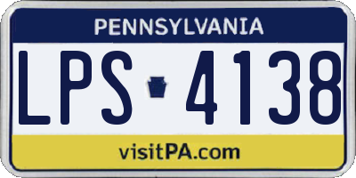 PA license plate LPS4138