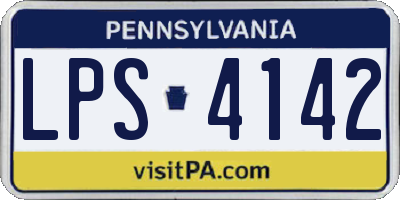 PA license plate LPS4142