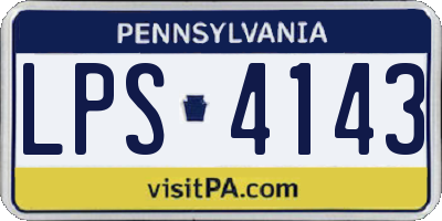 PA license plate LPS4143