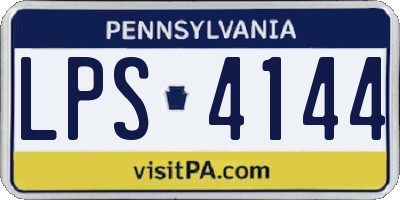PA license plate LPS4144
