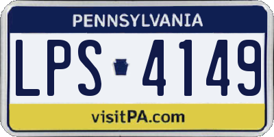 PA license plate LPS4149