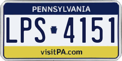 PA license plate LPS4151