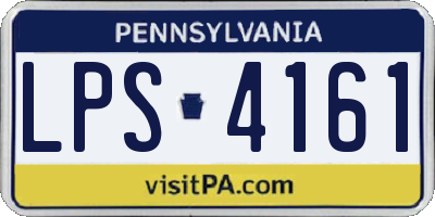 PA license plate LPS4161