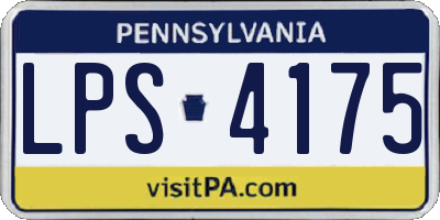 PA license plate LPS4175