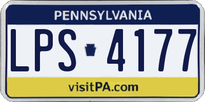 PA license plate LPS4177