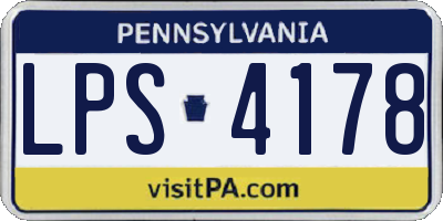PA license plate LPS4178