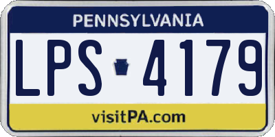 PA license plate LPS4179