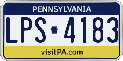 PA license plate LPS4183