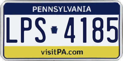 PA license plate LPS4185