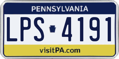 PA license plate LPS4191