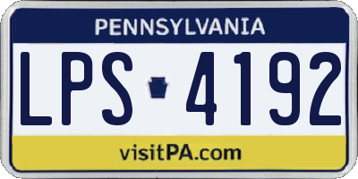 PA license plate LPS4192