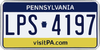 PA license plate LPS4197