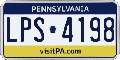 PA license plate LPS4198