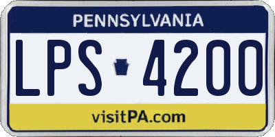 PA license plate LPS4200