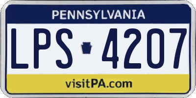 PA license plate LPS4207