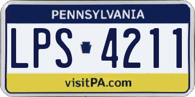 PA license plate LPS4211