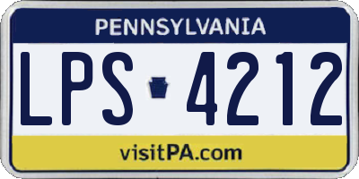 PA license plate LPS4212