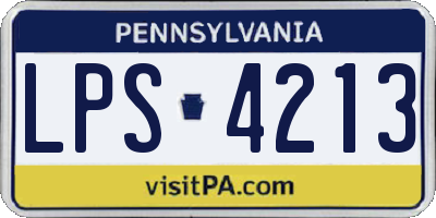 PA license plate LPS4213