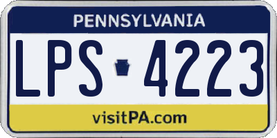 PA license plate LPS4223