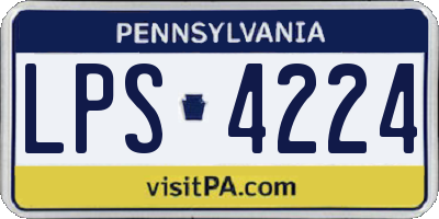 PA license plate LPS4224