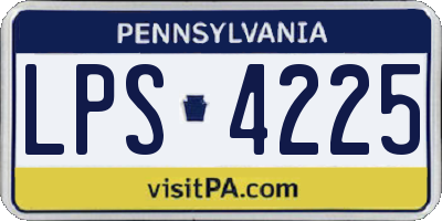 PA license plate LPS4225