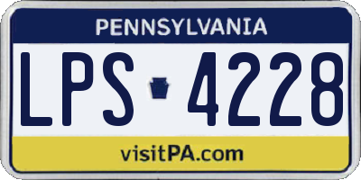 PA license plate LPS4228