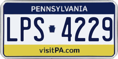 PA license plate LPS4229