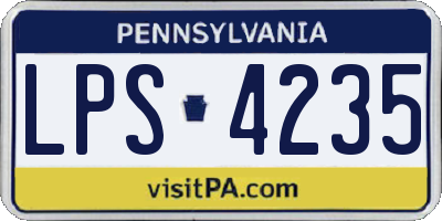 PA license plate LPS4235