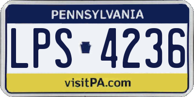 PA license plate LPS4236