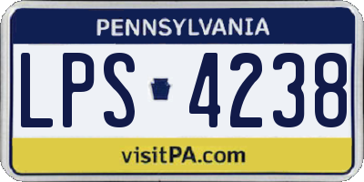 PA license plate LPS4238