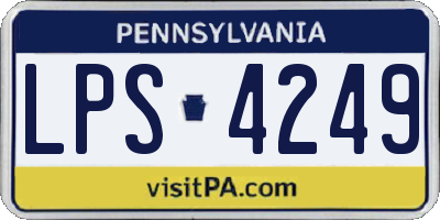 PA license plate LPS4249