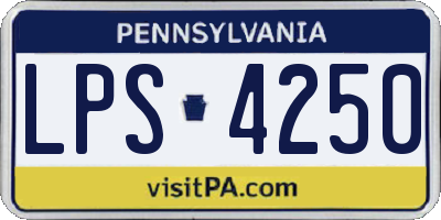 PA license plate LPS4250
