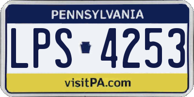 PA license plate LPS4253