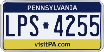 PA license plate LPS4255