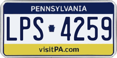 PA license plate LPS4259
