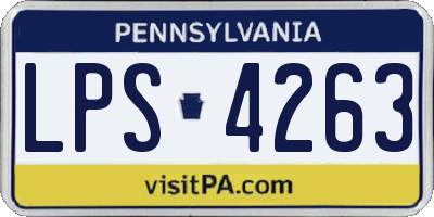 PA license plate LPS4263