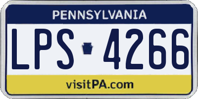 PA license plate LPS4266