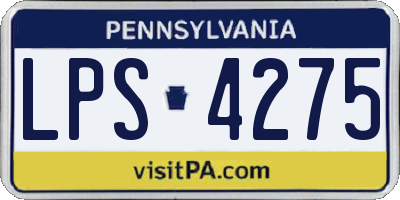 PA license plate LPS4275
