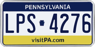 PA license plate LPS4276