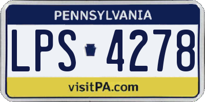 PA license plate LPS4278