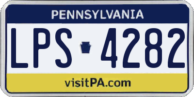 PA license plate LPS4282