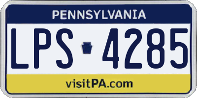 PA license plate LPS4285