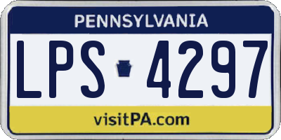 PA license plate LPS4297