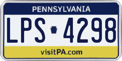 PA license plate LPS4298