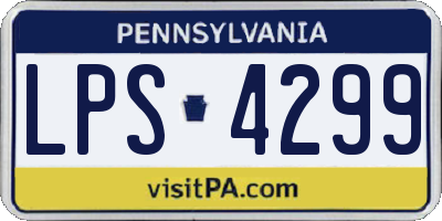 PA license plate LPS4299