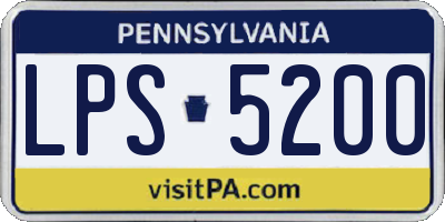 PA license plate LPS5200