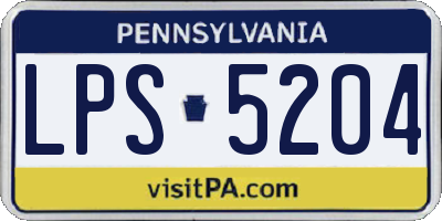 PA license plate LPS5204