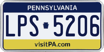 PA license plate LPS5206