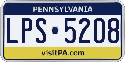 PA license plate LPS5208